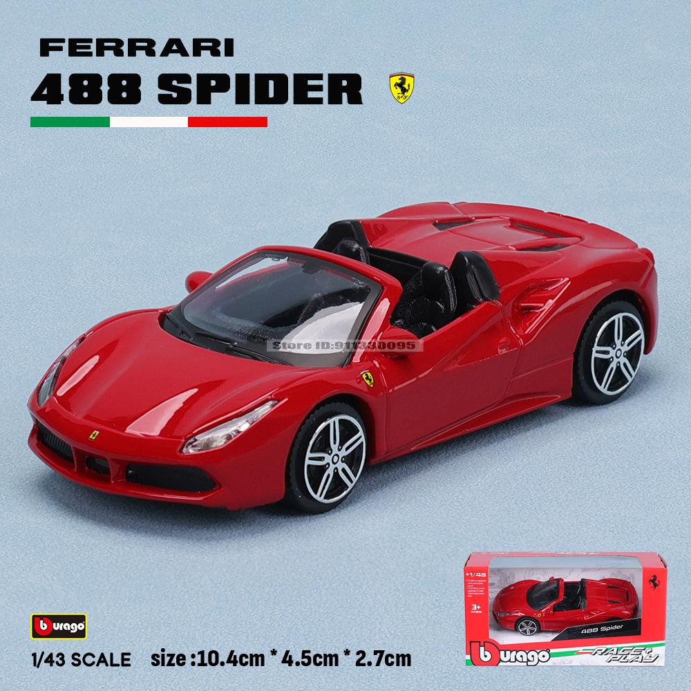 Bburago 1:43 Multiple styles Ferrari Purosangue sp2 488GTB 250GTO SF90 ROMA alloy luxury car die-casting car model toy gift