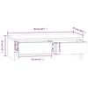 Monitor Stand White 50x27x15 cm Solid Pine Wood
