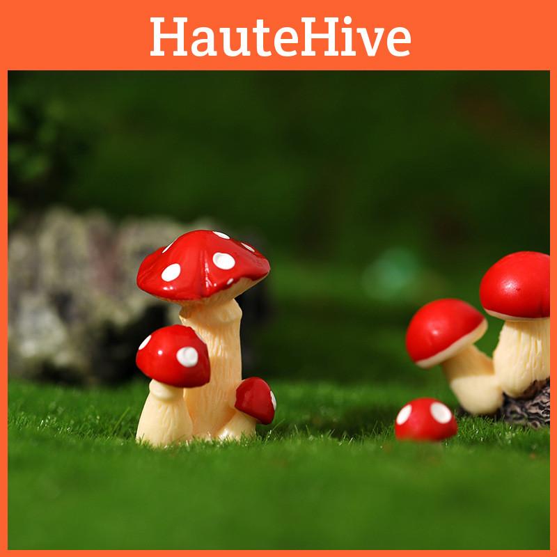 Realistic Resin Mushroom Cluster Miniature Decorative Art For Diy Gifts