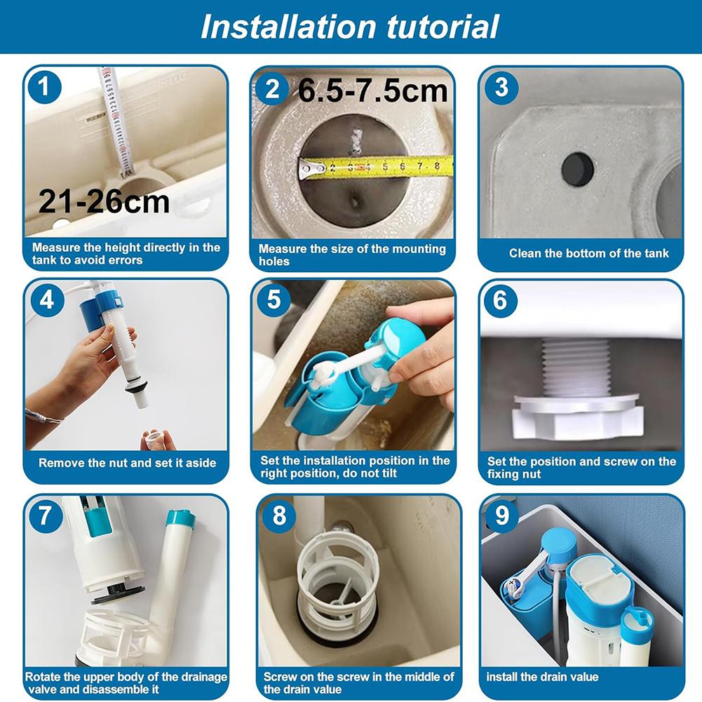 Dual Flush Parts Replacement Kit Toilet Flush System Easy Installation Process