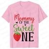 Sweet One Strawberry Birthday Party T-shirt Casual Top T Shirt Family Matching Girls 1st Birthday Graphic Adult Kids Tee T-Shirt