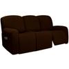 3 Seat Stretch Sectional Recliner Sofa Slipcover With Elastic Bottom Soft Washable Furniture Pet Protector Couch Cover