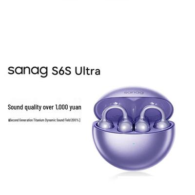 SANAG S6S Ultra AI Open-Ear Sport Ear Clip Bluetooth Headphones