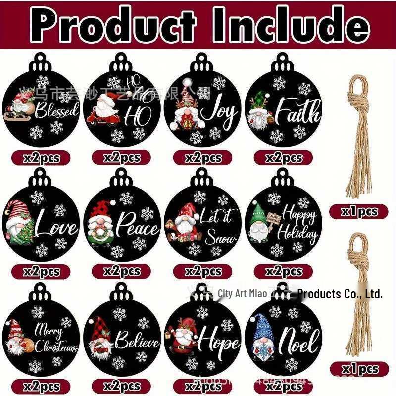 36-Piece Handmade Walnut Cracker Christmas Ornament Set - Ideal for Holiday Gifts & Tree Decoration