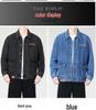 Men's Functional Embroidered Denim Jacket - Autumn/Winter Loose Fit, Japanese Trend, Plus Size Outerwear