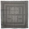 Silk Wool 65 Square Scarf: Simple Stripe Double-Sided Mulberry Silk Wool Shawl for Autumn and Winter