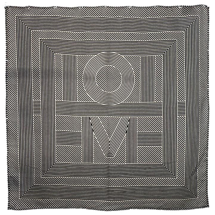Silk Wool 65 Square Scarf: Simple Stripe Double-Sided Mulberry Silk Wool Shawl for Autumn and Winter