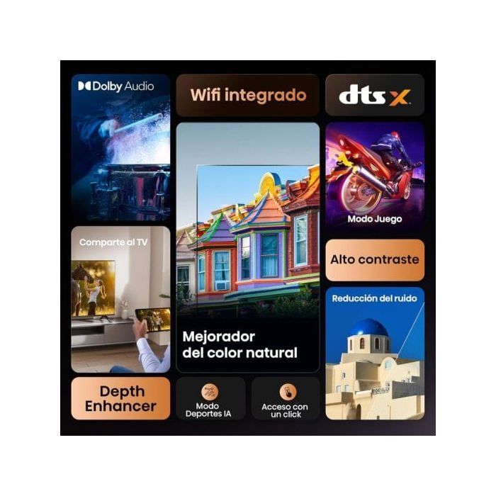 Hisense LED 32A4Q 32? HD Smart TV Dolby DTS HD Sin Marcos Modo Juego