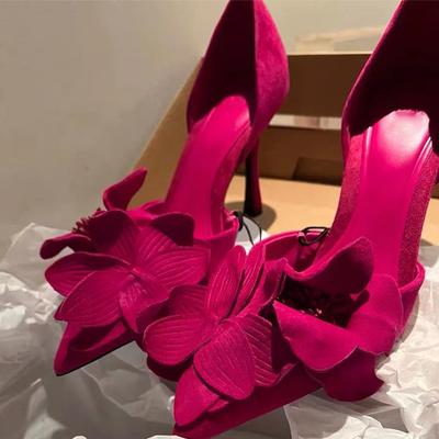 Women Flower High Heels Shoes Sexy Sandals Summer 2025 Designer New Party  Dress Pumps Wedding Stilettos Walking Zapatos