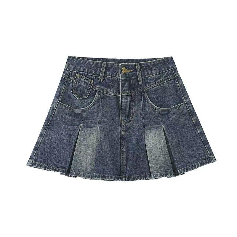 

Women s High Waist Plus Size Retro Denim Mini Skirt - Slimming A-line Pear Shape Design for Summer 3XL