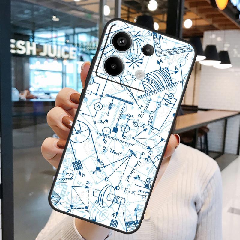 Science Chemistry Formulas Case For Xiaomi Redmi Note 15 Pro Plus 10 11 12 13 14 Pro Redmi 15 15C 10C 12C 13C 14C Cover