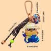 Cute Straw Hat Capybara Keychain Capibara Bag Pendant Funny Car Key Ring  Schoolbag Bag Decorations