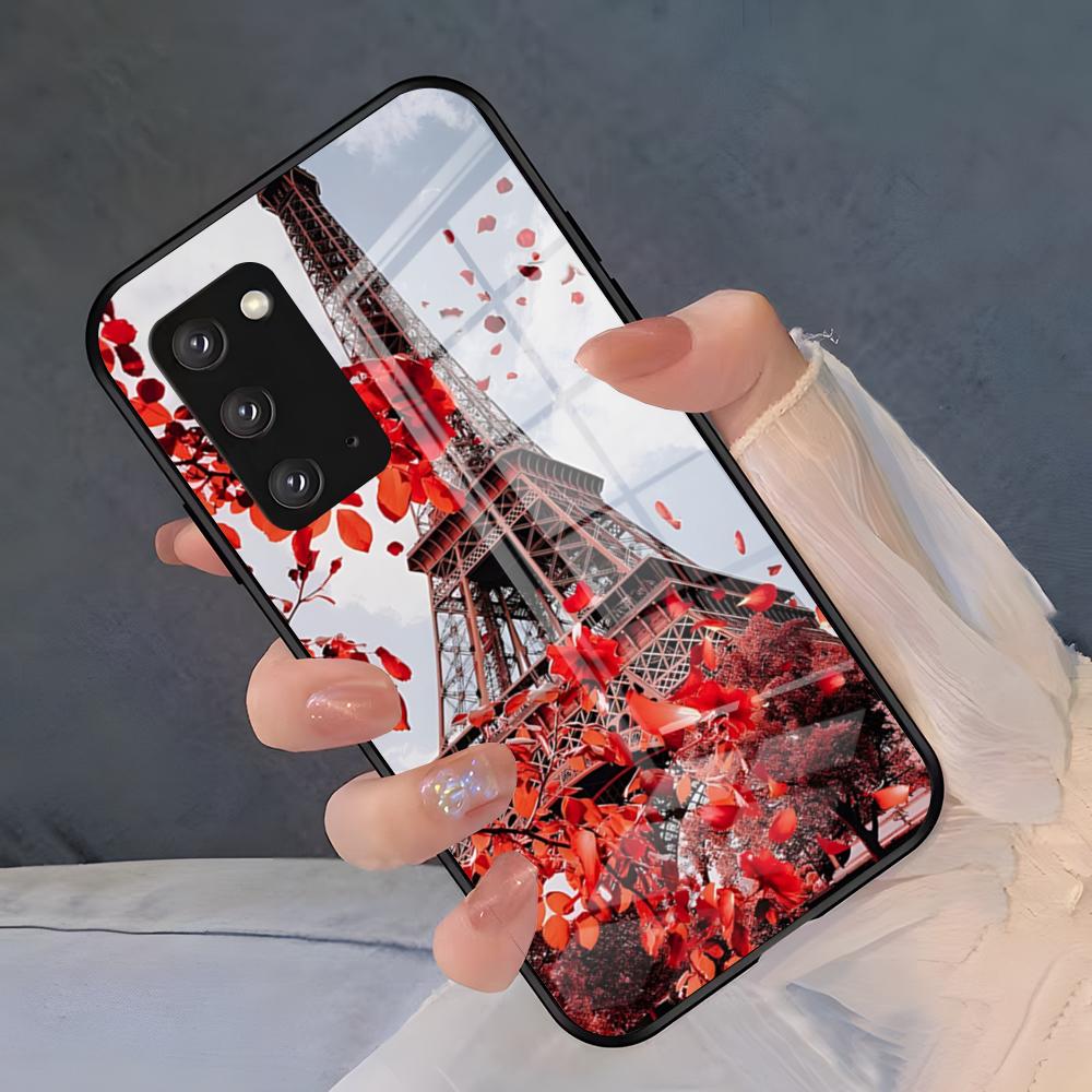Eiffel Tower Phone Case For Samsung S26 S25 Plus S20 S20 Plus S22 Ultra S23 FE S21 Plus S21 Ultra Glass Cover Samsung S23 Ultra