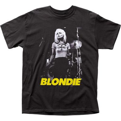 T-shirt da uomo Blondie Funtime Musica Classica Concerto Rock N Roll Band Tee Nera