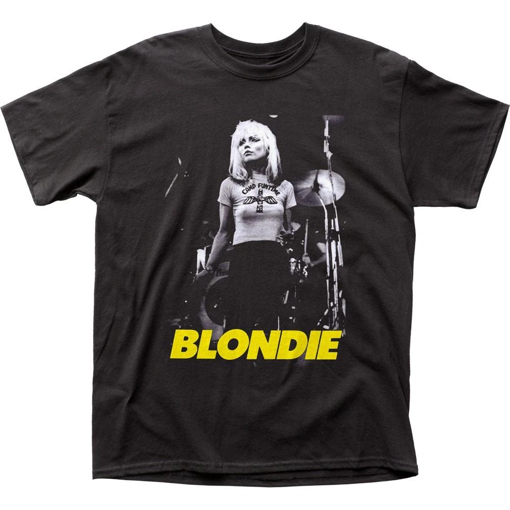 Blondie Funtime Мужская футболка Музыка Классика Концерт Рок-н-ролл Группа Футболка Черная 4XL