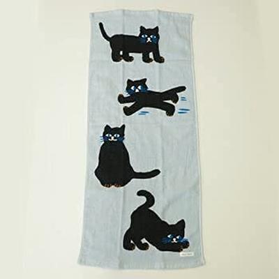 SOU SOU Cat Single-Sided Gauze, Antibacterial & Deodorant, 100% Cotton, 6165013400, Approx. 34x80cm