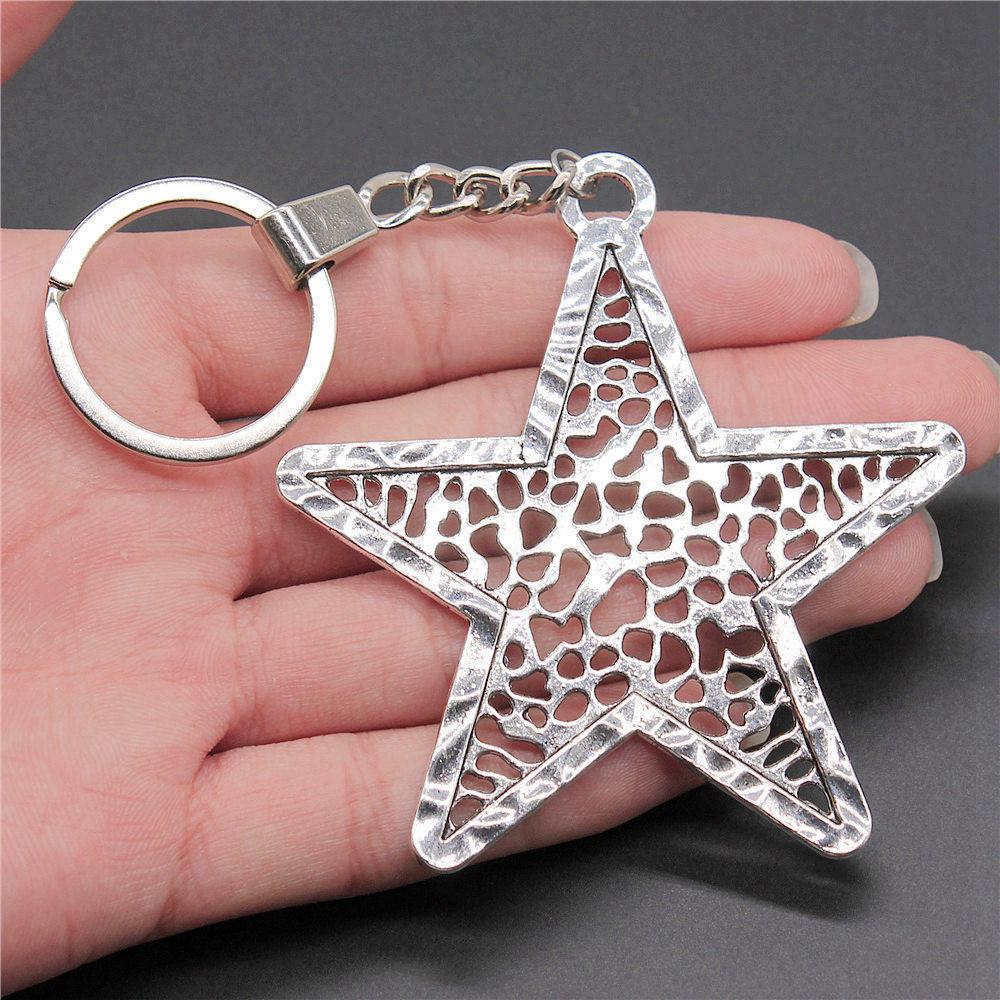 30mm Keychains Sun Moon Pentagram Vintage Jewelry Supplies QY047