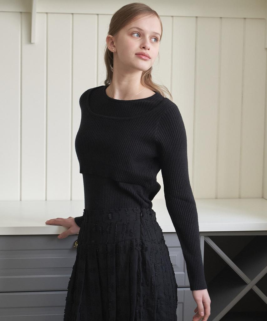 Peullobeu Layered Ballet Knit_Bk