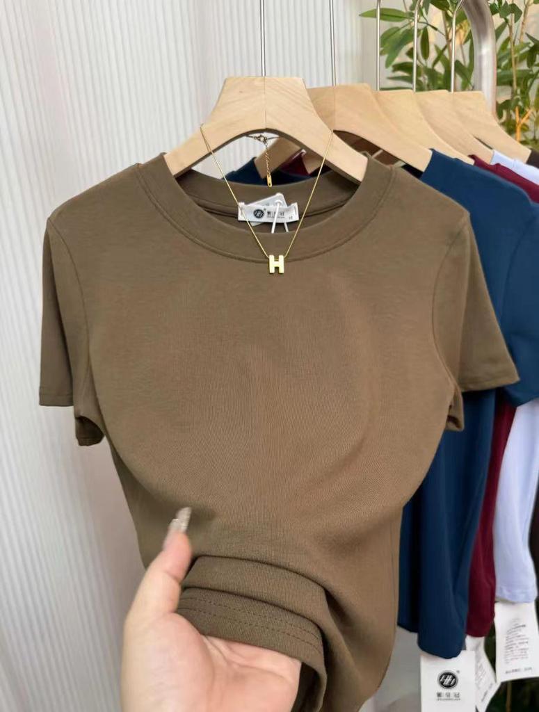 A6 High-Stretch Slim Fit T-Shirt, 92% Cotton, 8% Spandex
