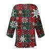 Жіночий повсякденний модний різдвяний принт, легкий жакет середньої довжини, кардиган