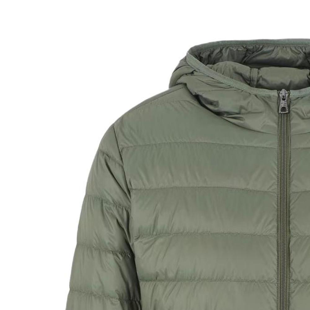 Emporio Armani EA7 Logo Print Hooded Zip Long Sleeve Down Jacket Men Outerwear Green 8NPB24-PNGPZ-1846