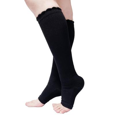 Ashirakaru Ashirakarun Sleeping Compression Socks Numeric [kokoromeika] = = Open-Toe (JP, Size, 23.0 Cm, Black)