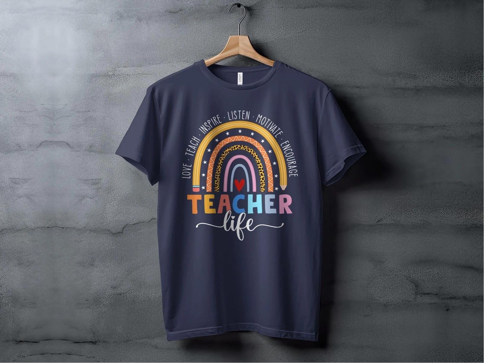 Teacher Life T-Shirt Funny Educator Gift – Cute & Comfortable Tee for Teachers 3XL