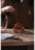 Walnut Zisha Teapot Mat: Small Water Storage Tray for Japanese Tea Brewing