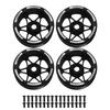 4pcs 1.9inch Carbon Fiber Wheel Hub Replacement for SCX10 D90 Capra 1 10 RC Crawler Lightweight Beadlock Wheel Rims