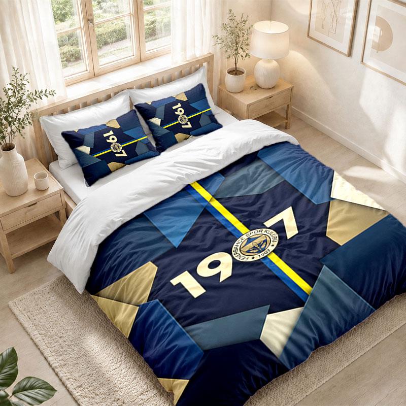 Bedding Set 1 Duvet Cover 2 Pillowcases Fenerbahçe FC Print Bedroom Home Decoration