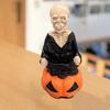 Moving Head Ghost Skeleton Ornament Resin Pumpkins Skeleton Figurines  Micro Landscape Ornaments