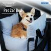Universal All-Season Car Rear Seat Dog Bed: Removable, Washable, Handbag-Style Design.