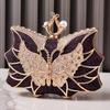 Butterfly Purse Rhinestone Handbags Elegant Clutch Luxury Brands Women's Evening Bag Pearl Crystal Ladies Shine Shoulder Bag