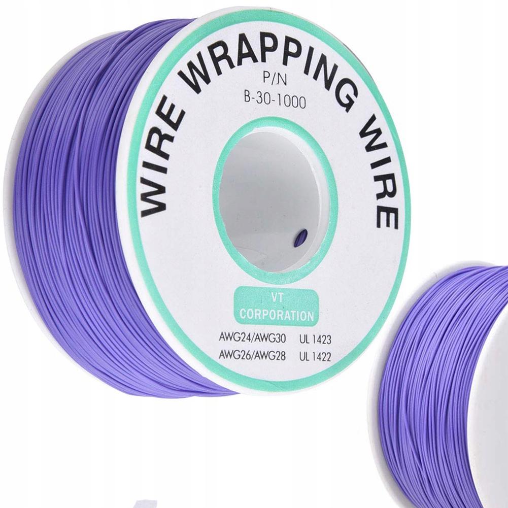 Rosfix Przewód Kynar AWG 0.25mm Fioletowy 200m – Niskonapięciowy | Średnica 0.25mm | Miedź Cynowana, PVC, 300V