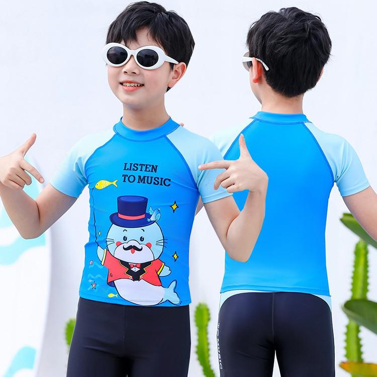 2026 Kids' Cartoon Sun Protection Quick-Dry Split Swimsuit for Boys