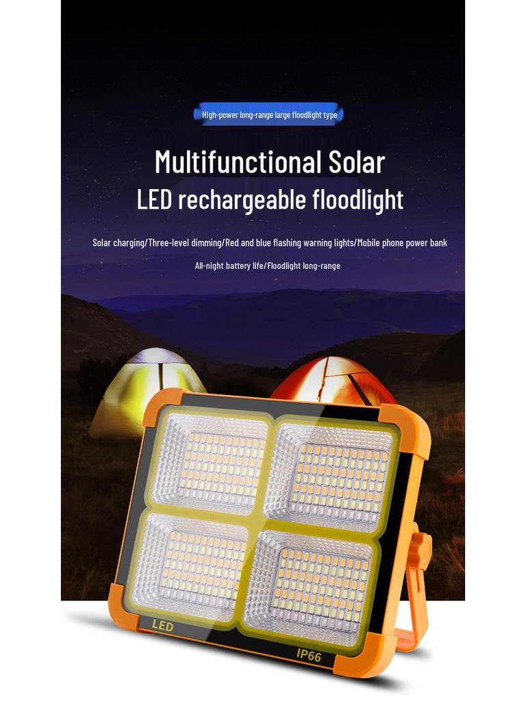 Solar-Powered LED Outdoor Stall Light - Emergency Lighting with Long Battery Life