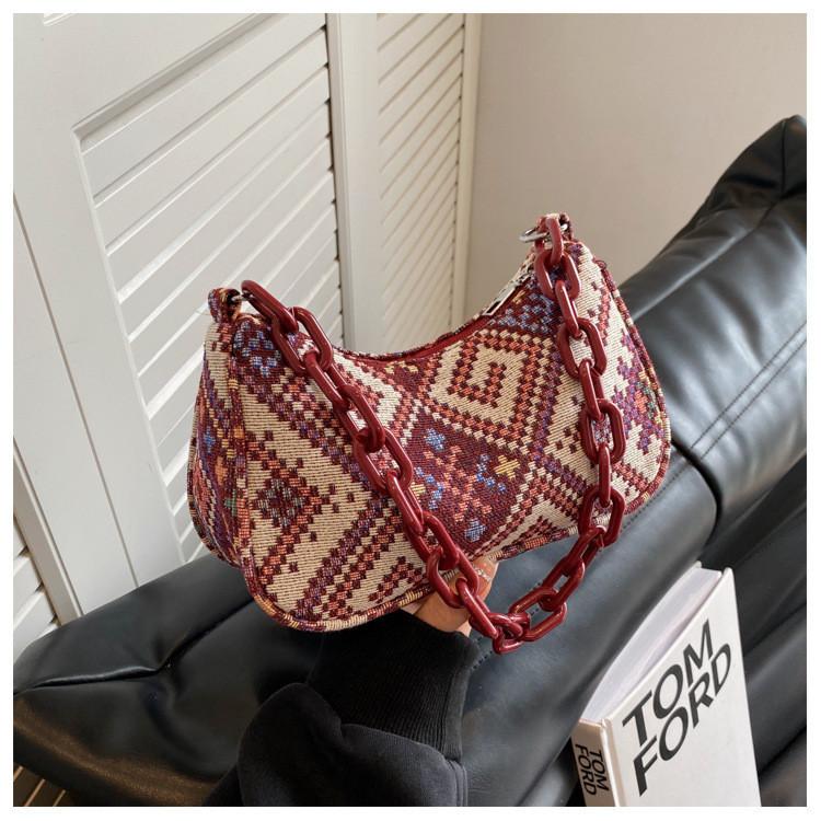 Casual Fashion Canvas Shoulder Bag Ethnic Style Large Capacity 2023 New Trend Street Simple Small Bag Black Blue Red красный