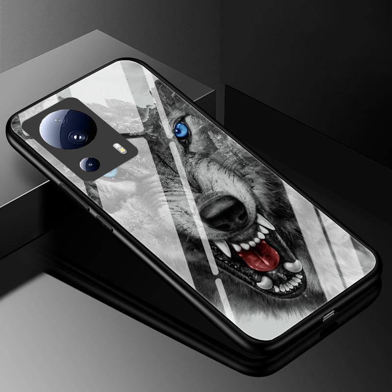 Tempered Glass Case for Xiaomi 13 Lite 5G Cover 13Lite Painted Hard Case for Xiaomi Mi 13 Lite Phone TPU Bumper Xiaomi13Lite