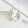 1PC Temperament Elegant Imitation Pearl Butterfly Shell Brooch Fairy Light Luxury Luxury Suit Coat with Accessories
