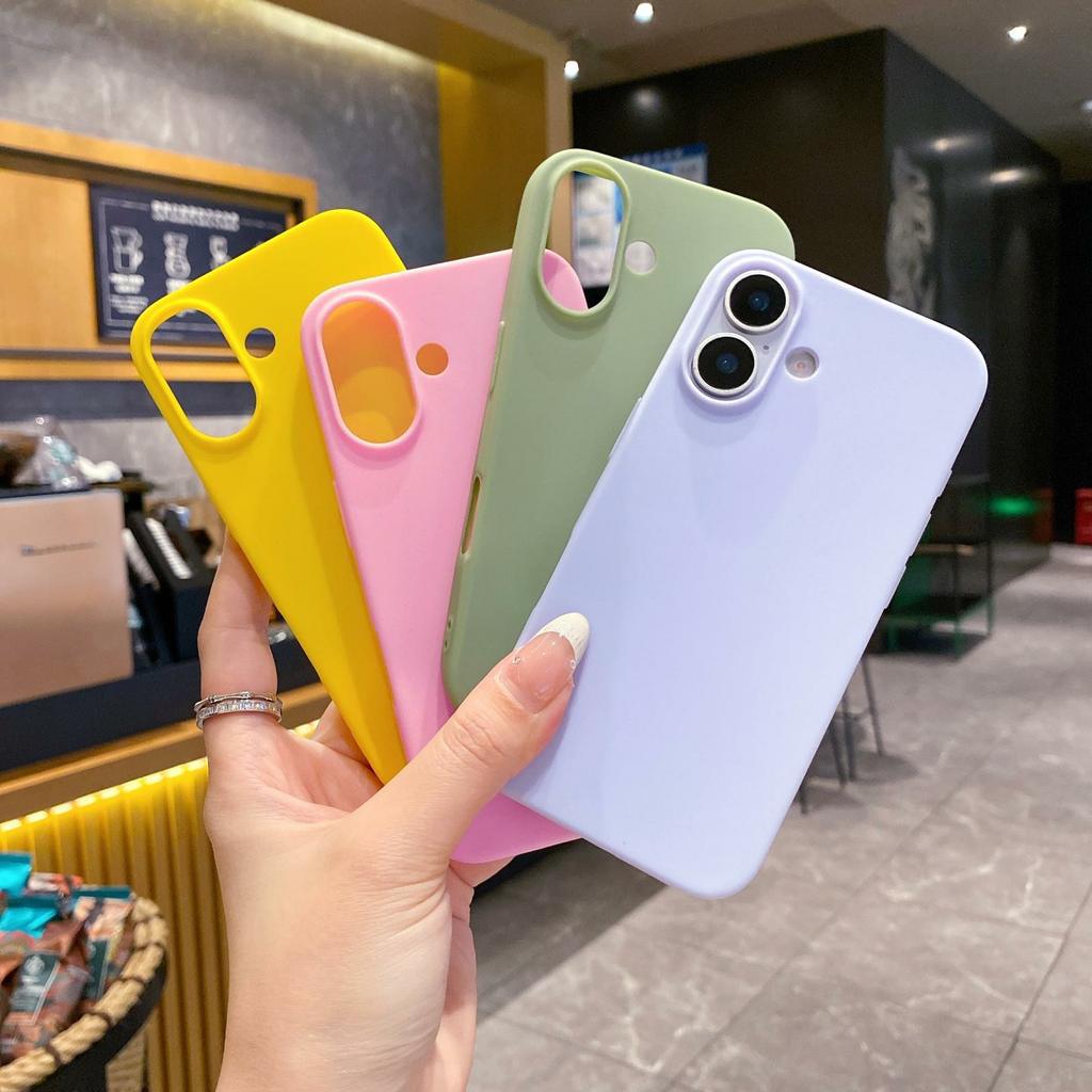 Für iPhone 16 TPU Handyhülle Matt Anti-Fingerabdruck Schutzhülle
