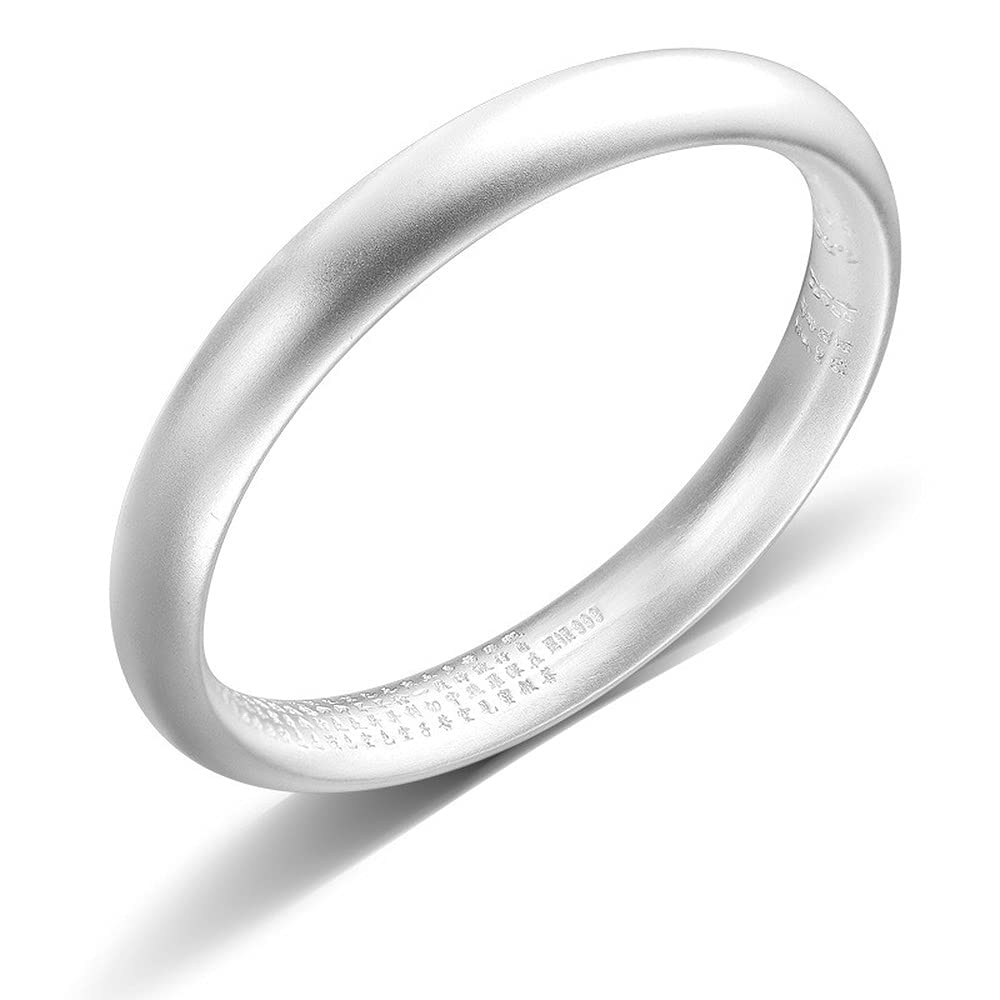 Silver Mantra Heart Sutra Amulet Engraved Protection from Good Fashion Accessory Women's Bangle, Bangle, Six-Character Mantra, Evil, Luck, (Hikarimen