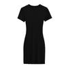 Amerikanischer Stil Schlankes Rundhals-Kurzarm-Bodycon-Kleid - Damen Stretch, Sexy, Reine Begierde Kurzer Rock