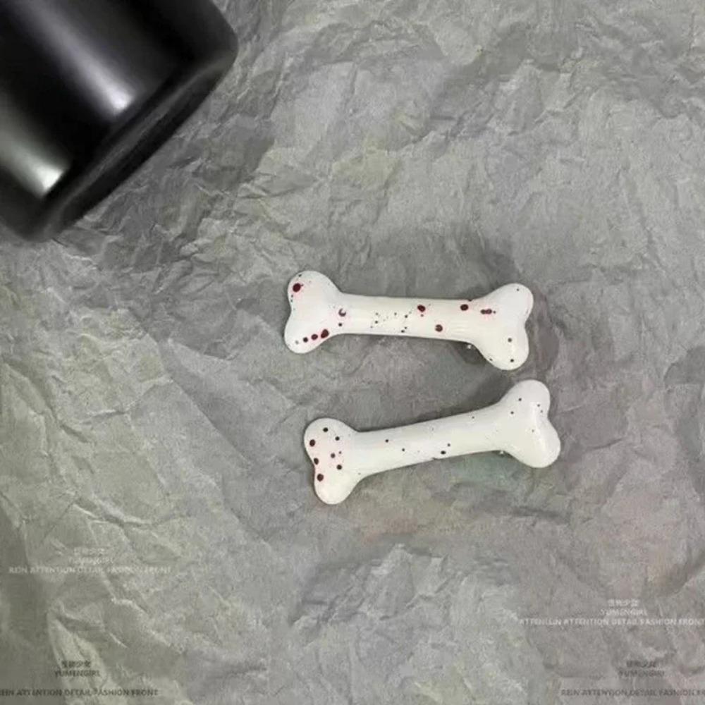 Cartoon Bone Hair Clips Resin Dog Bone Hair Pins Clamps Y2K Hair Accessories for Girls Women Halloween Costume