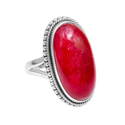 Indian Ruby Gemstone Ring Solid 925 Sterling Silver Handmade Red Stone Jewelry Anniversary Gift For Her Birthday Pleasant For Girl Ruby Ring