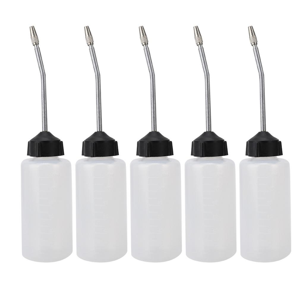 

5pcs Long Tip Oil Dispenser Extended Spout Iron Mouth Spou Sewing Machine Oiler Plastic 120ml Oil Bottle Sewing Machines