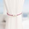 Magnetic Curtain Tiebacks with Pearl Accent, Simple Elegant Curtain Holdbacks for Home Window Drapery(2 Silver)