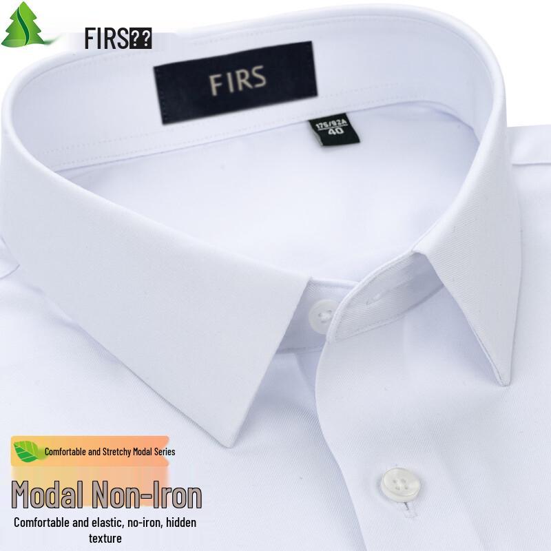 

Мужская рубашка FIRS с длинным рукавом, смесовая, из модала, простая в уходе, без складок 43