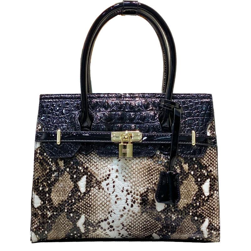 Handbag Snakeskin Pattern Personalized Shoulder Bag Crocodile Pattern Large Capacity Messenger Women'S Bag