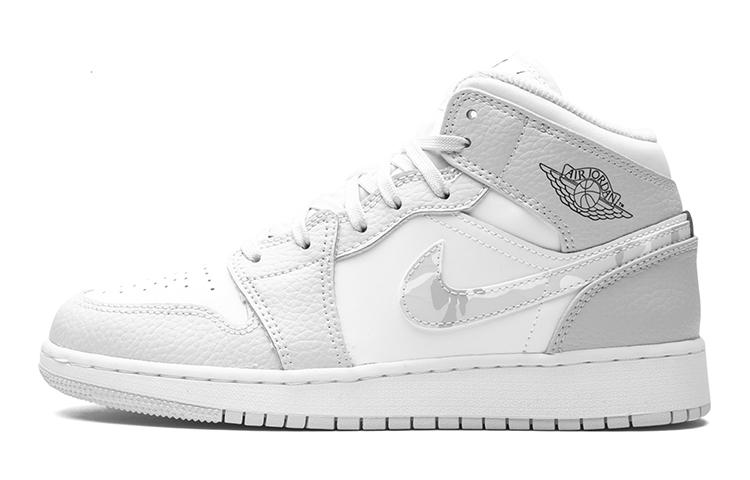 Jordan 1 Mid Серый Камуфляж GS DD3235-100 39