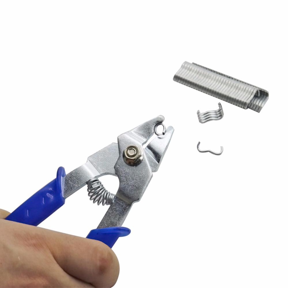 Manually Animal Cage Fastening Pliers M Nails Clips Farm Animals Poultry Livestock Cages Installation Tools Cages Accessories